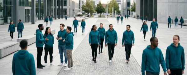 Membres d'un mouvement portant un vêtement distinctif créant un sentiment d'appartenance collective