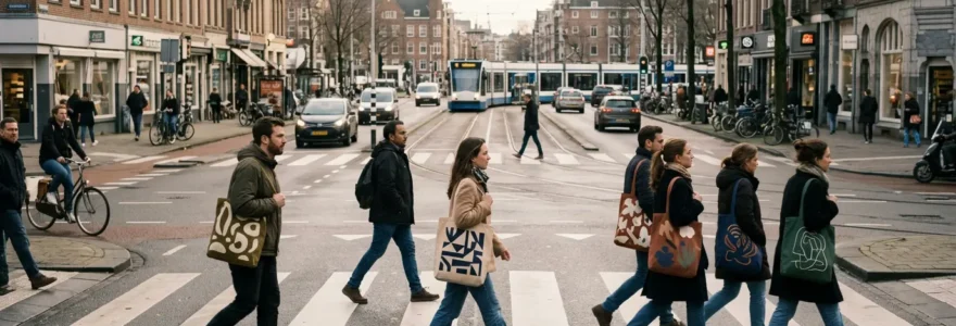 Sac promotionnel réutilisable en usage quotidien générant de multiples impressions publicitaires